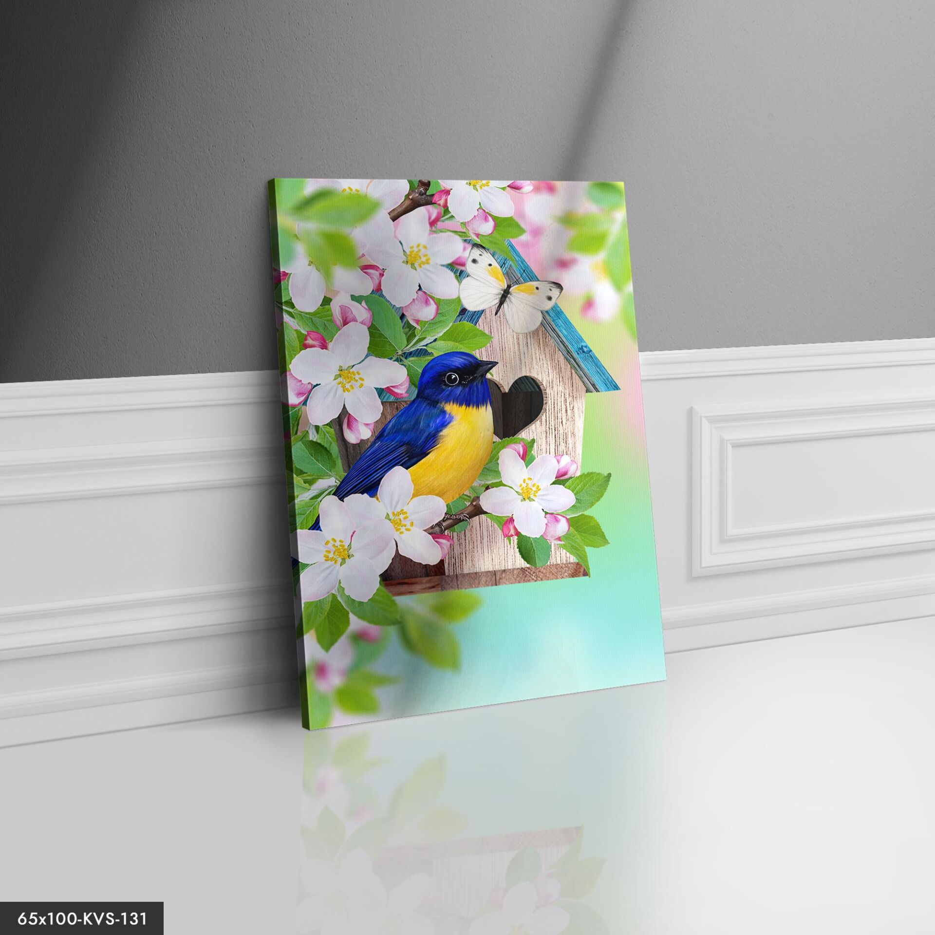 Kuş Kanvas - Canvas Tablo 40 x 30 CM - Çok Renkli