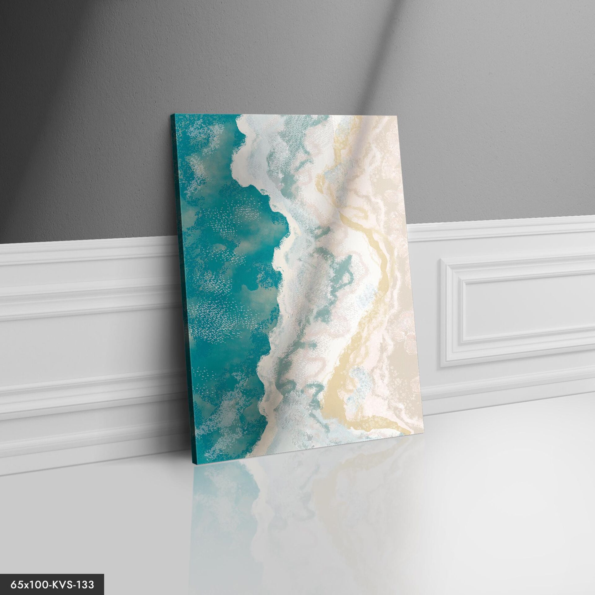 Deniz Kenarı Çizim Kanvas - Canvas Tablo