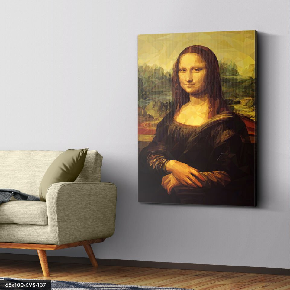Mona Lisa Kanvas - Canvas Tablo 40 x 30 CM - Çok Renkli
