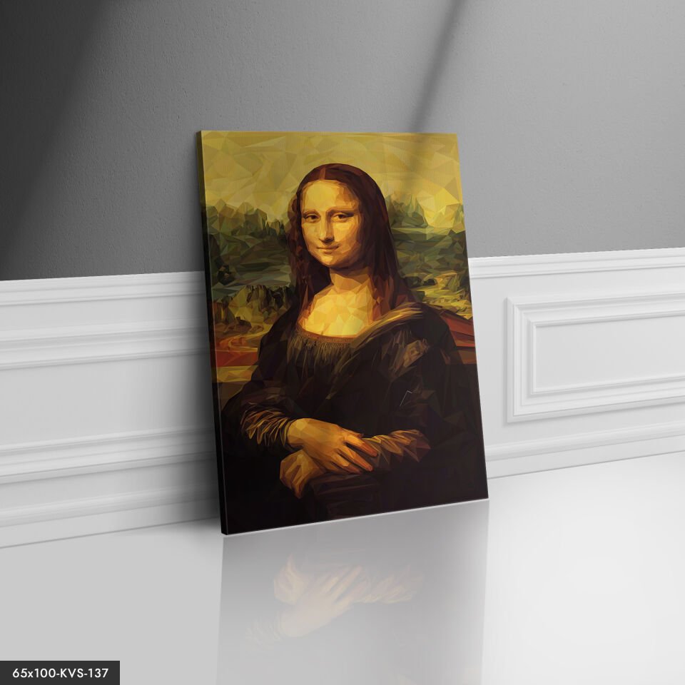 Mona Lisa Kanvas - Canvas Tablo 40 x 30 CM - Çok Renkli