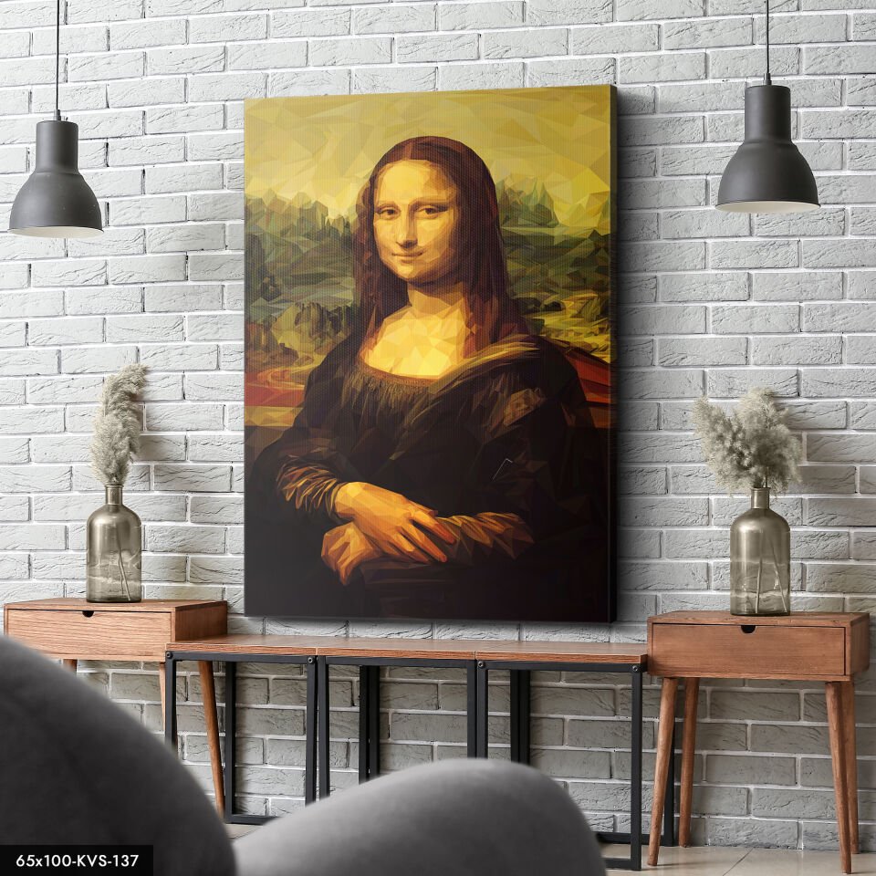 Mona Lisa Kanvas - Canvas Tablo 40 x 30 CM - Çok Renkli