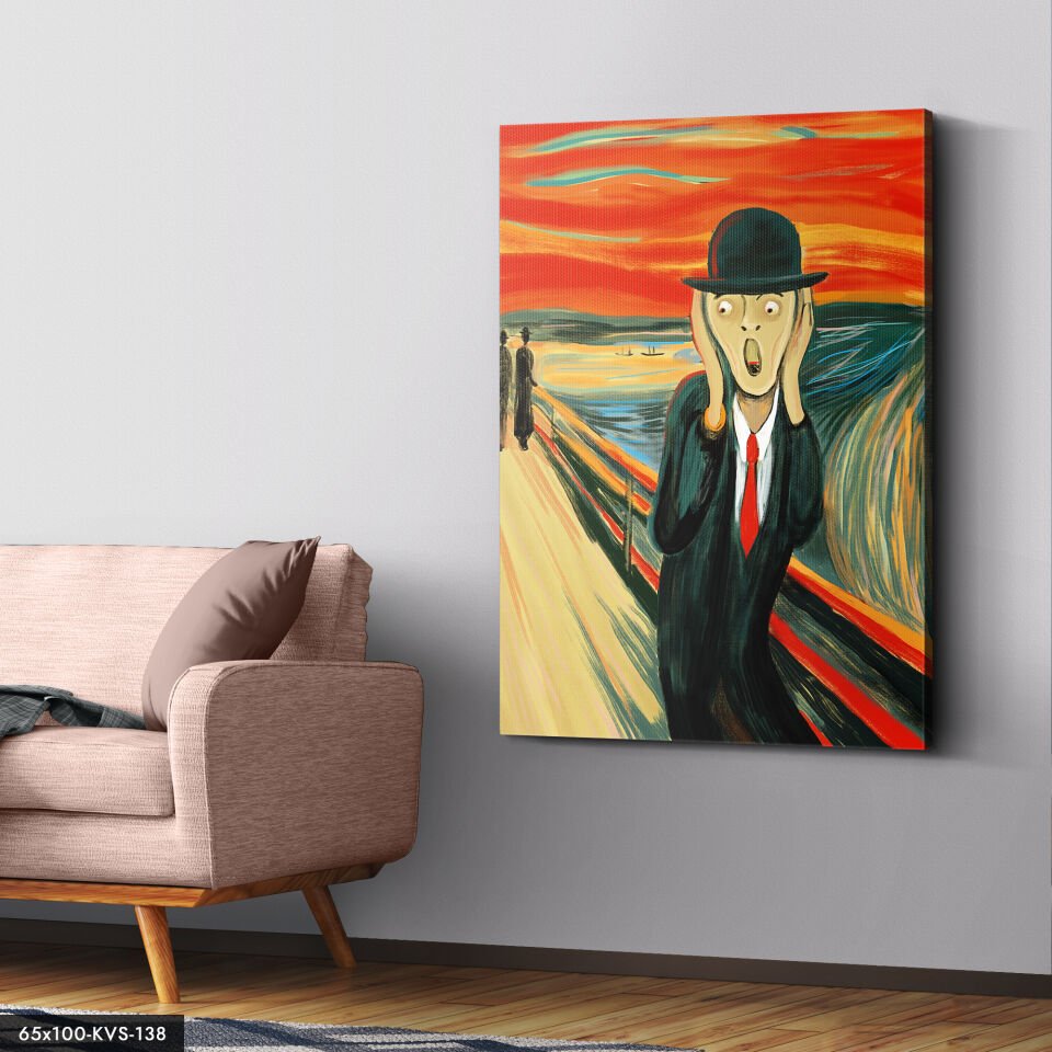 Çığlık Tablo Kanvas - Canvas Tablo 40 x 30 CM - Çok Renkli