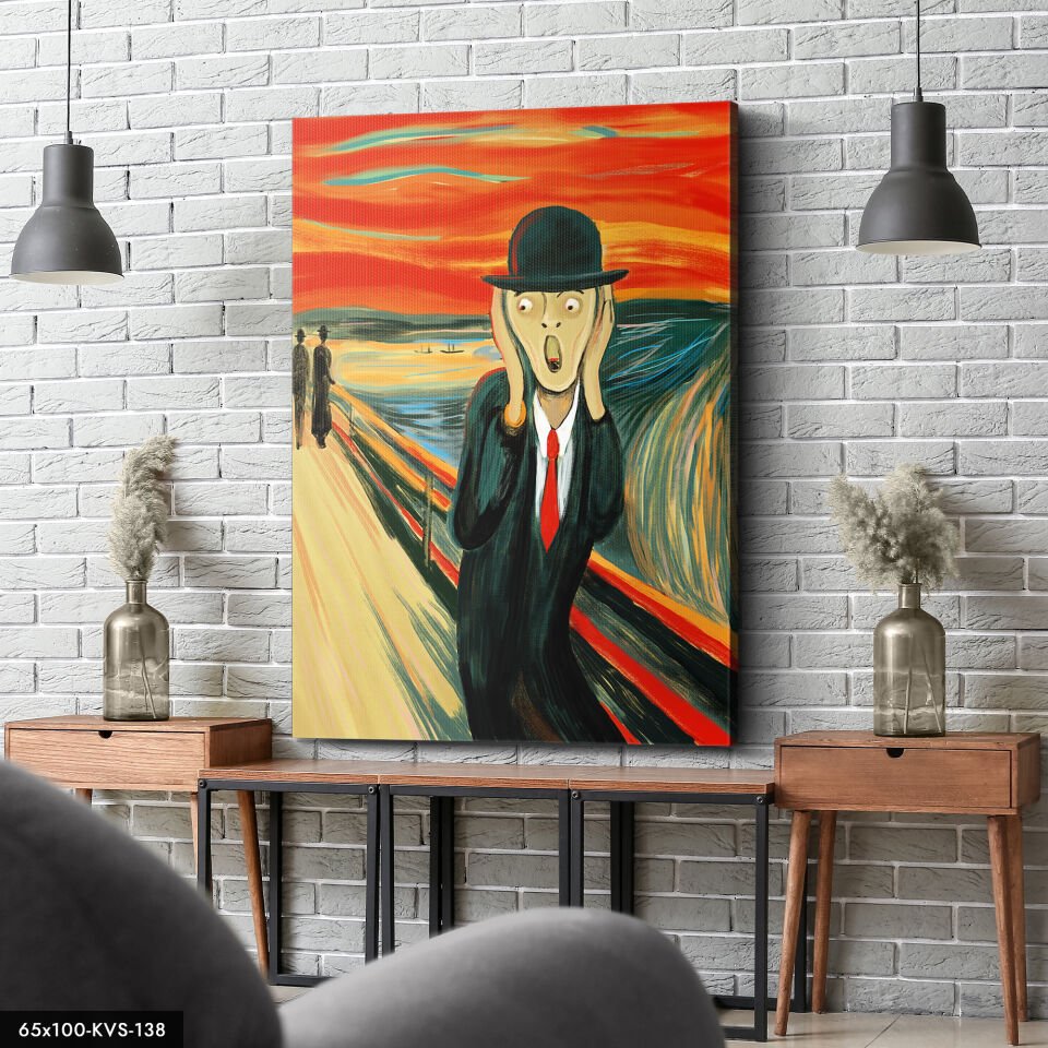 Çığlık Tablo Kanvas - Canvas Tablo 40 x 30 CM - Çok Renkli