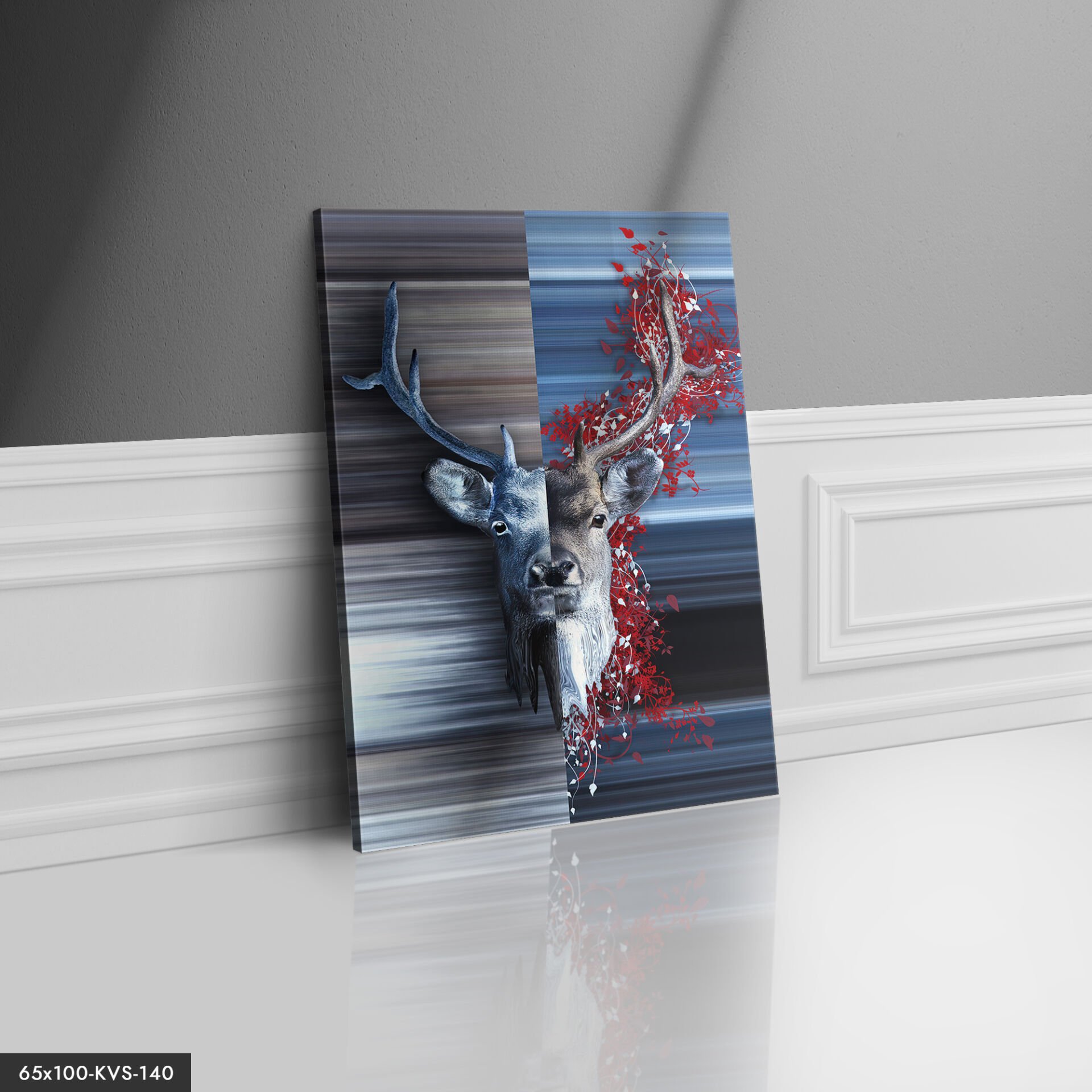 Geyik Kanvas - Canvas Tablo 40 x 30 CM - Çok Renkli