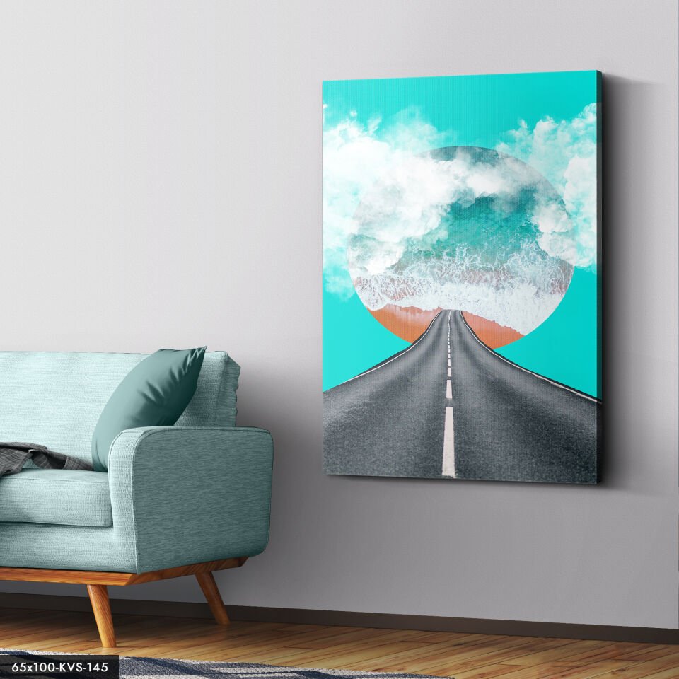 Denize Giden Yol Kanvas - Canvas Tablo