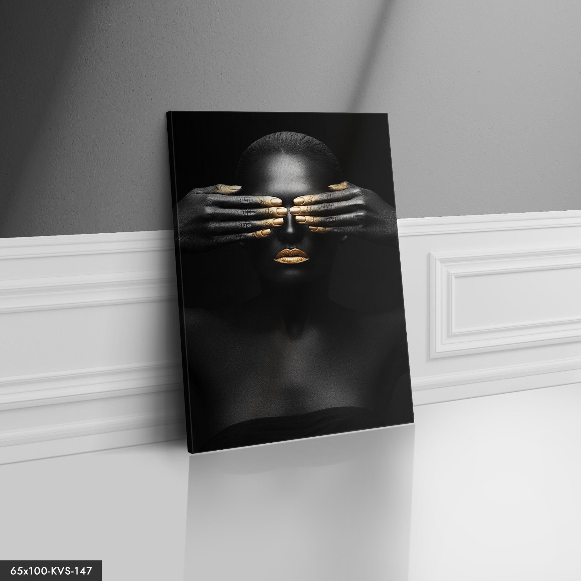 Siyahi Kadın Kanvas - Canvas Tablo