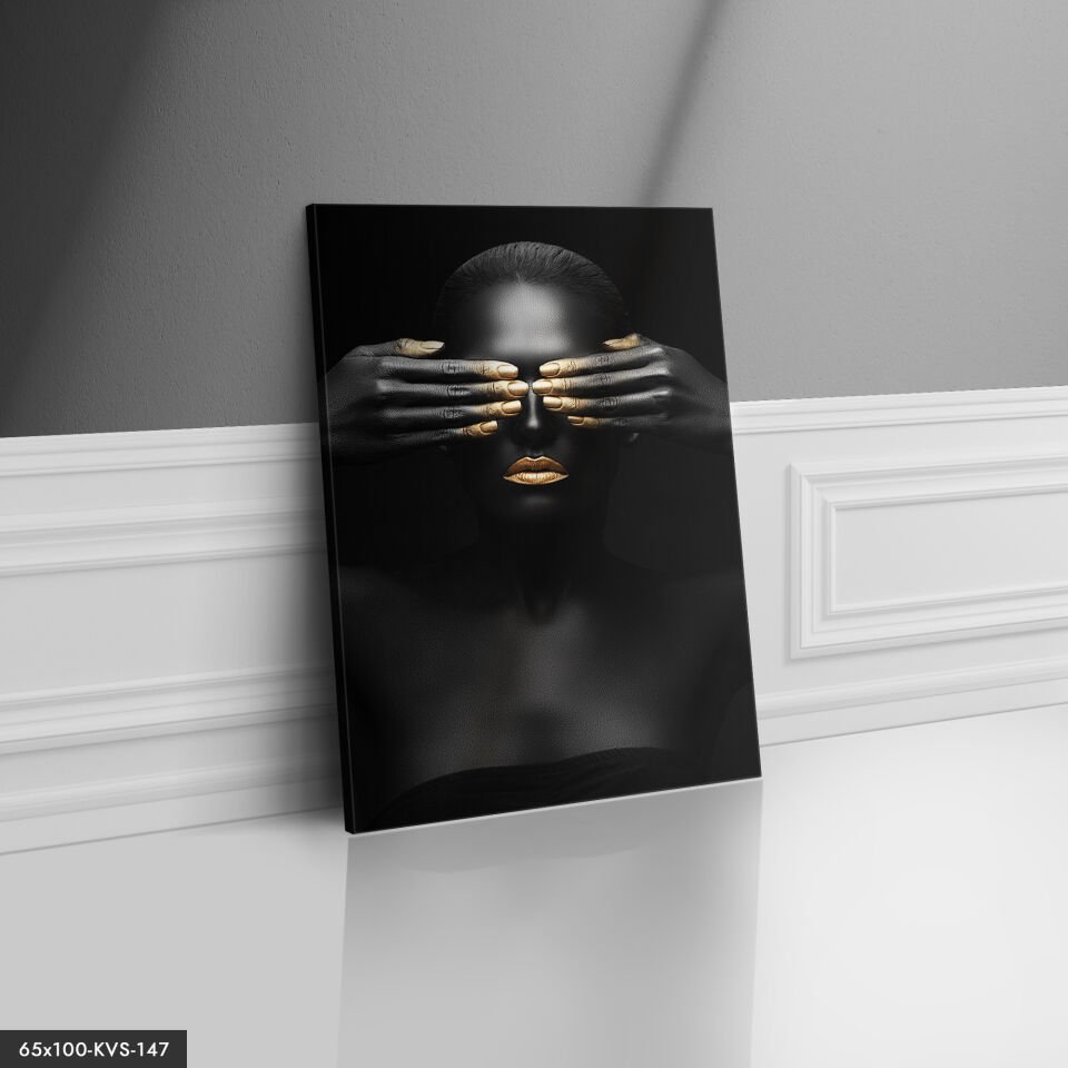 Siyahi Kadın Kanvas - Canvas Tablo