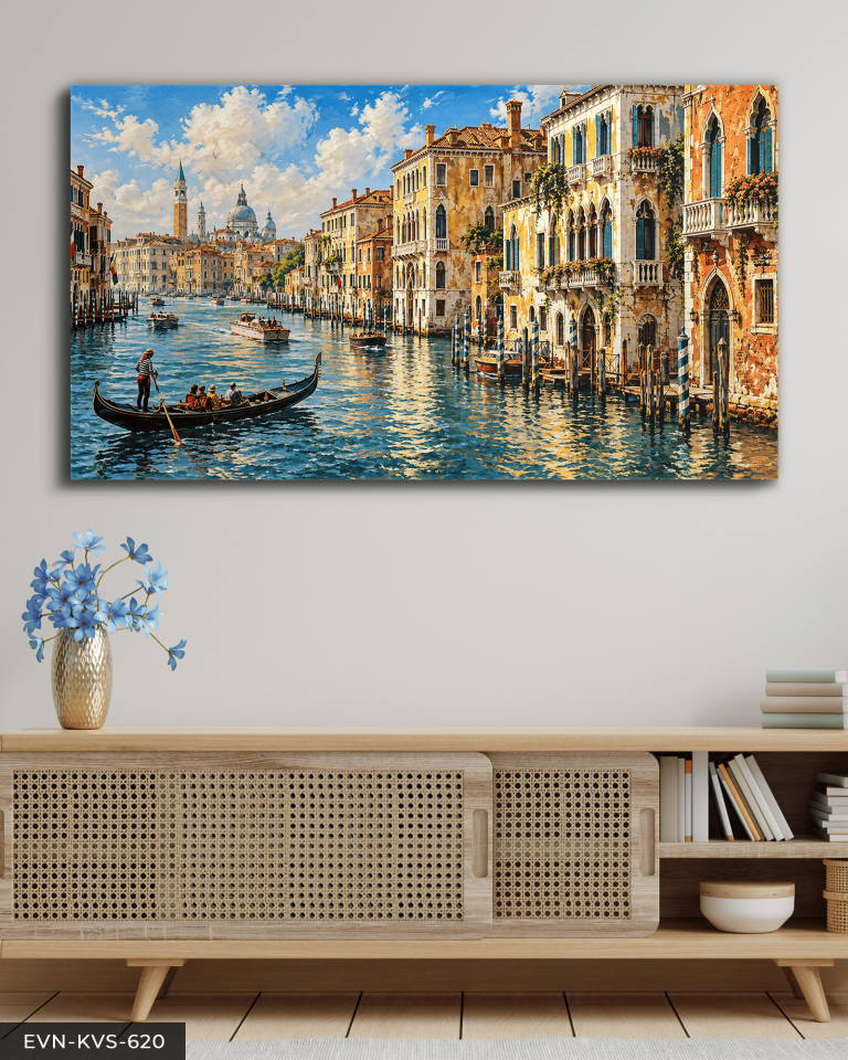 Venedik Manzarası Tek Parça Kanvas - Canvas Tablo