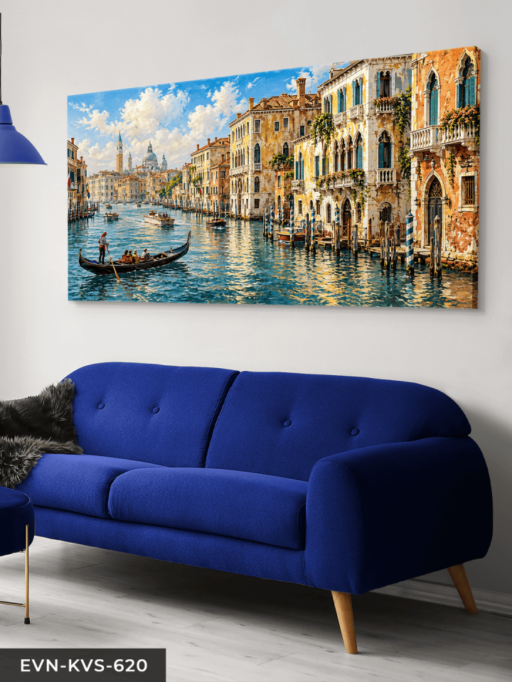 Venedik Manzarası Tek Parça Kanvas - Canvas Tablo