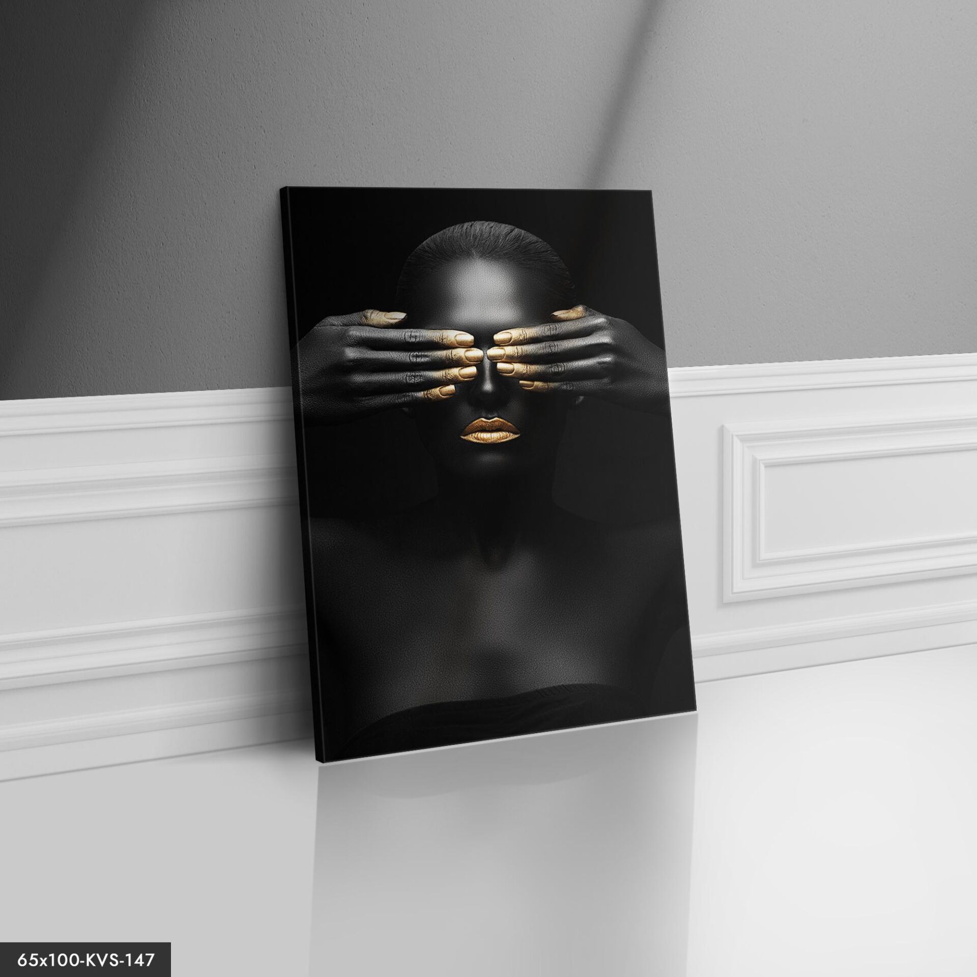 Siyahi Kadın Kanvas - Canvas Tablo 40 x 30 CM - Çok Renkli