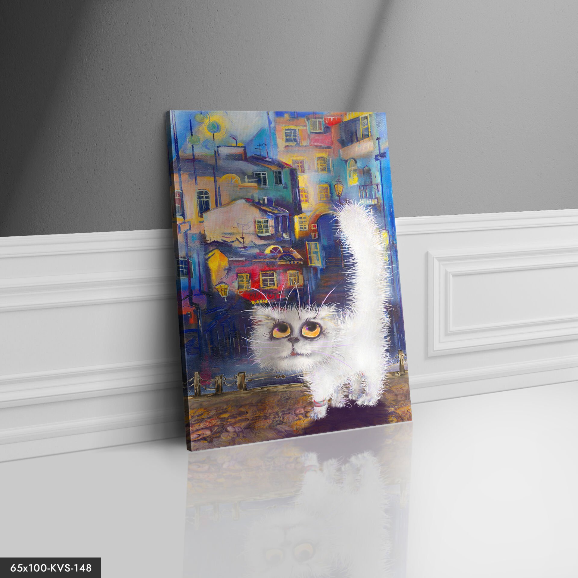 Sevimli Kedi Kanvas - Canvas Tablo