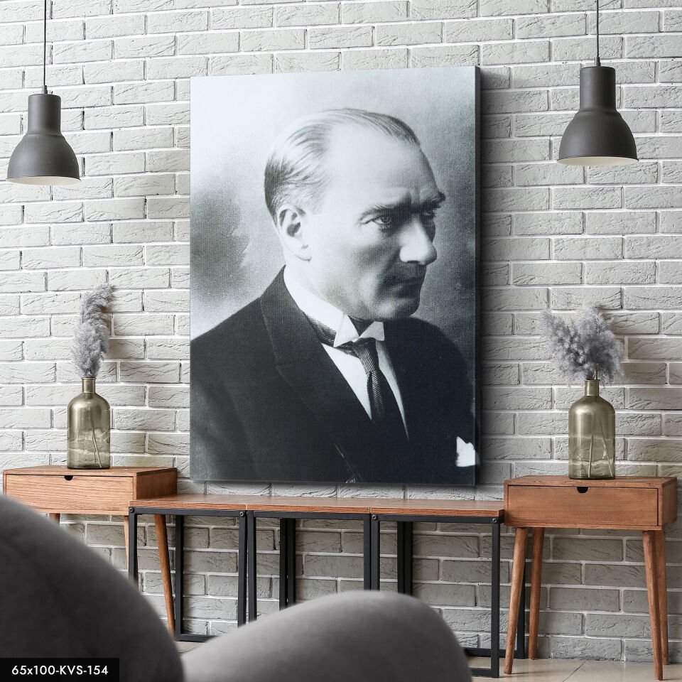 Mustafa Kemal Atatürk Kanvas Tablo 40 x 30 CM - Çok Renkli