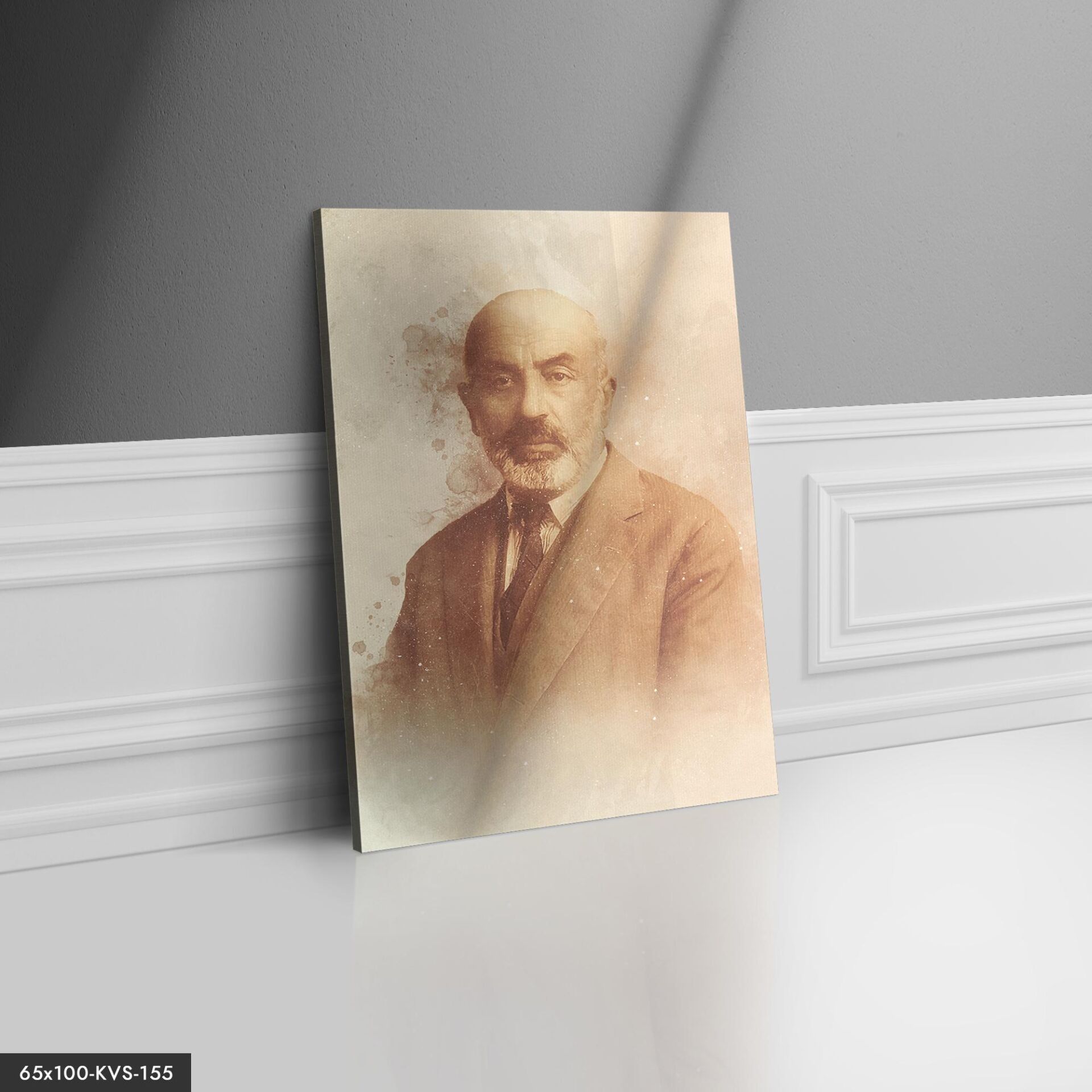 Mehmet Akif Ersoy Kanvas - Canvas Tablo 40 x 30 CM - Çok Renkli