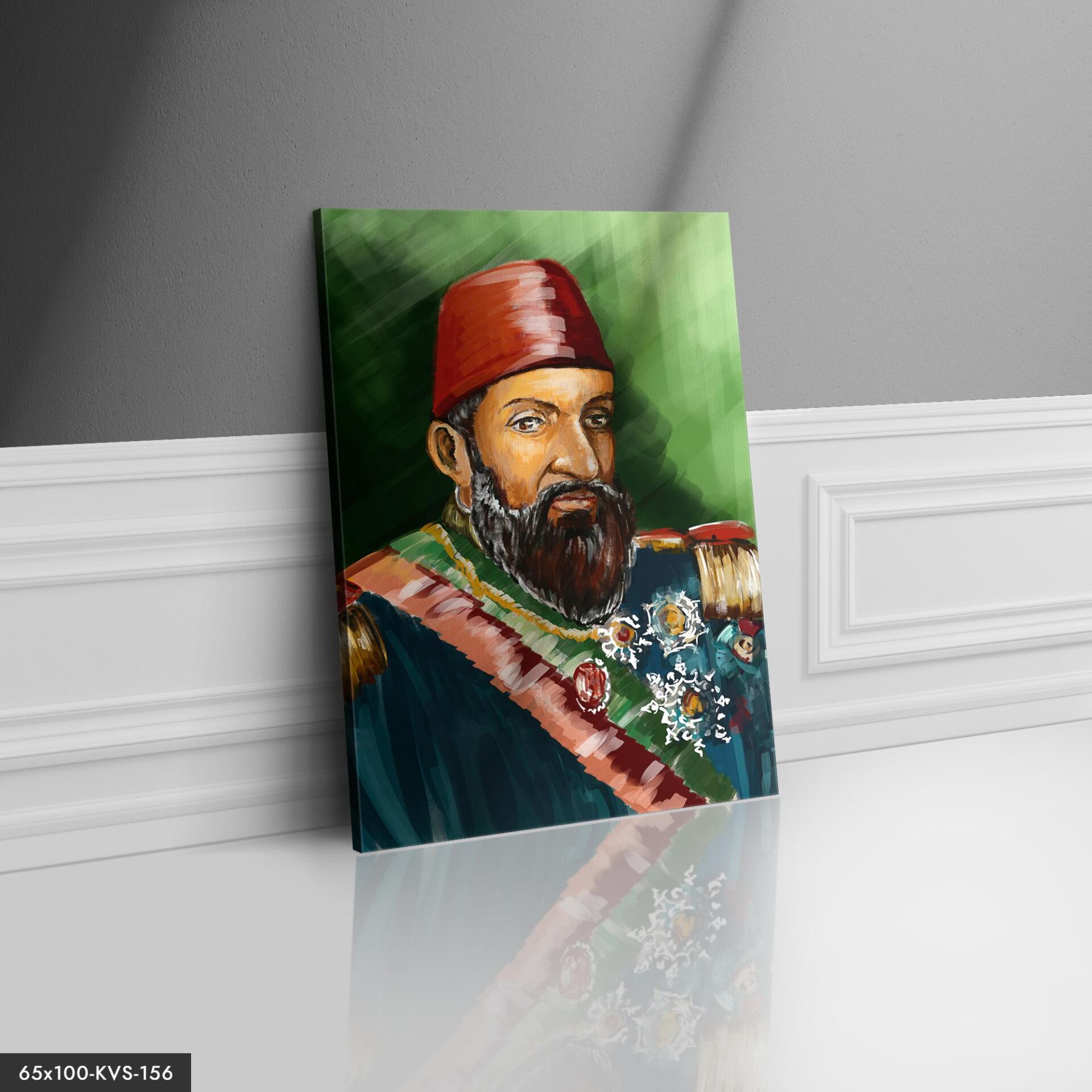 Abdülhamid Kanvas - Canvas Tablo 40 x 30 CM - Çok Renkli