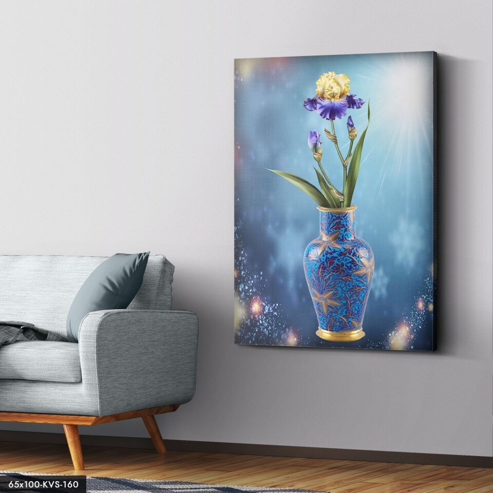 Vazoda Çiçek Kanvas - Canvas Tablo 40 x 30 CM - Çok Renkli