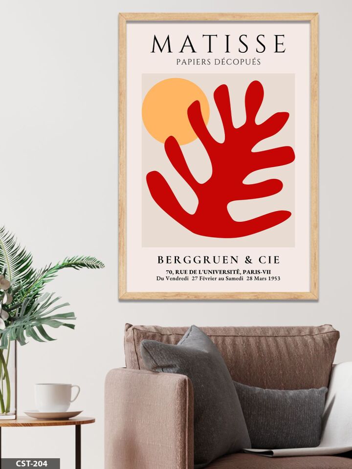 Matisse Papiers Decopues Tek Parça Ahşap Çerçeveli Tablo Naturel - 50 x 70 CM
