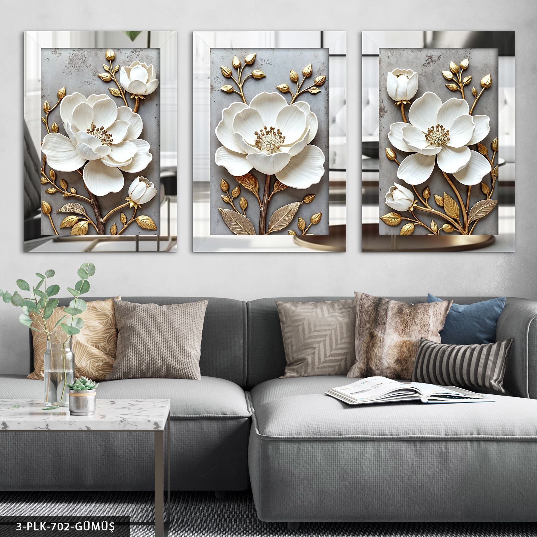 Pleksi Aynalı Tablo 20 x 30 CM - Gümüş