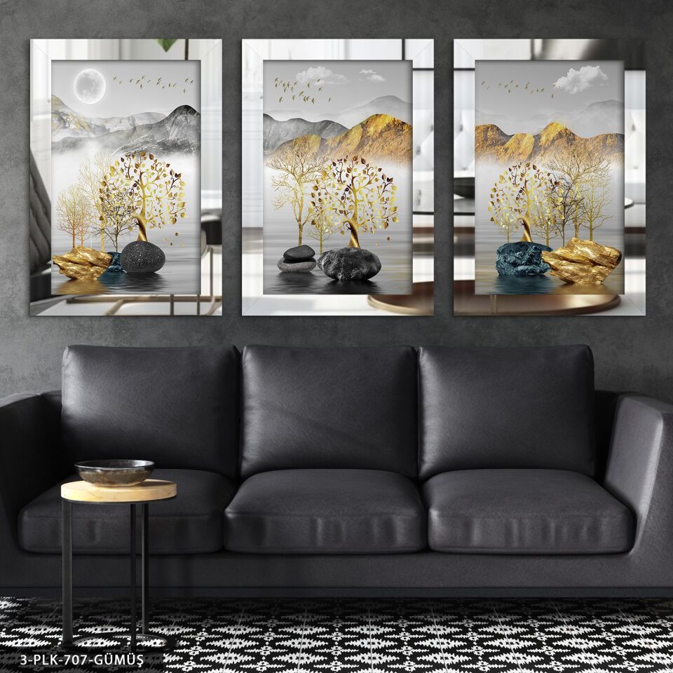 Pleksi Aynalı Tablo 20 x 30 CM - Gümüş