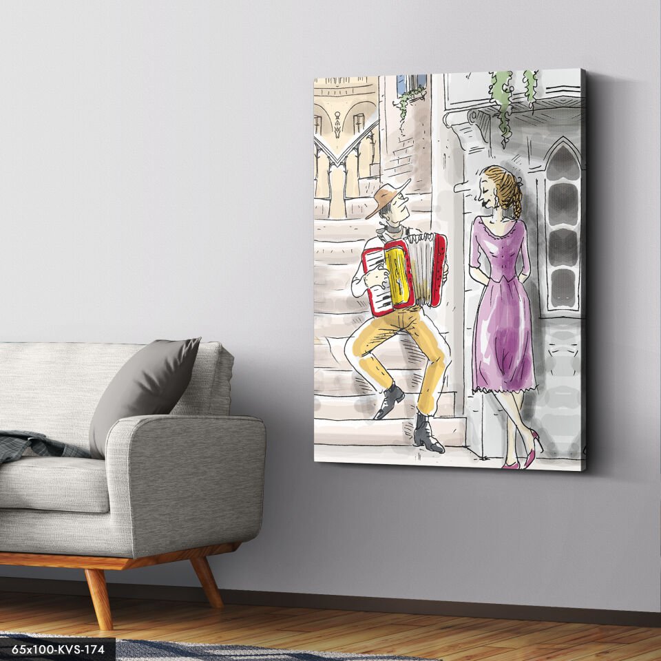 Sokak Sanatçısı Kanvas - Canvas Tablo