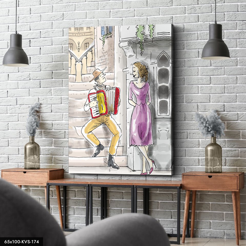 Sokak Sanatçısı Kanvas - Canvas Tablo