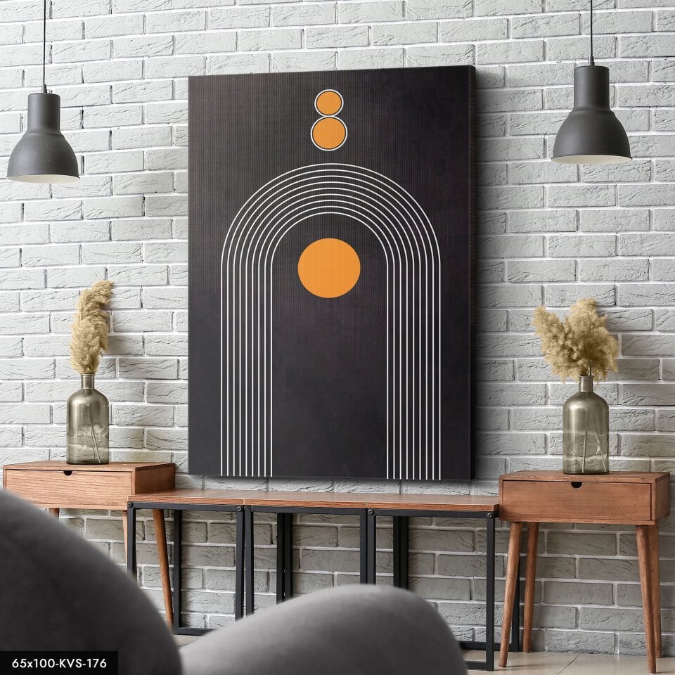 Soyut Sanat Kanvas - Canvas Tablo 40 x 30 CM - Çok Renkli