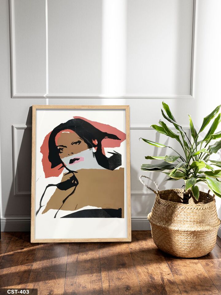 Michael Jackson Tek Parça Ahşap Çerçeveli Tablo Naturel - 30 x 40 CM