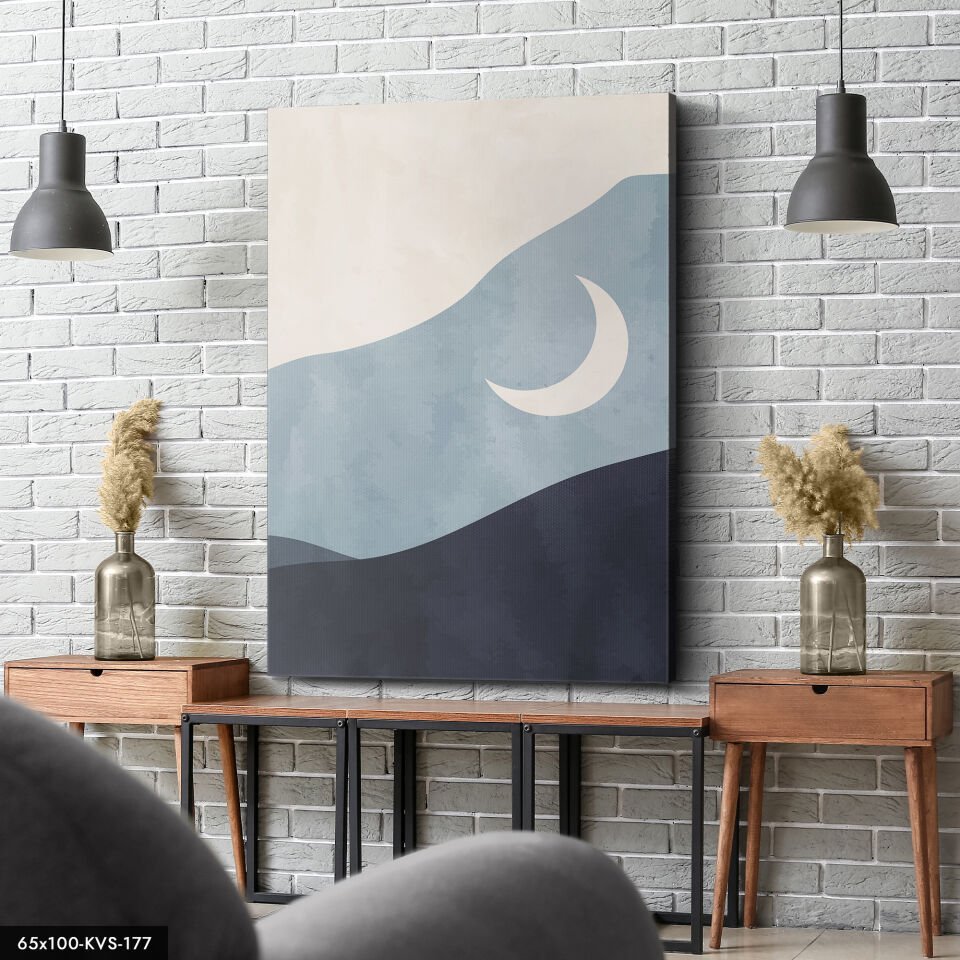 Soyut Sanat Kanvas - Canvas Tablo 40 x 30 CM - Çok Renkli