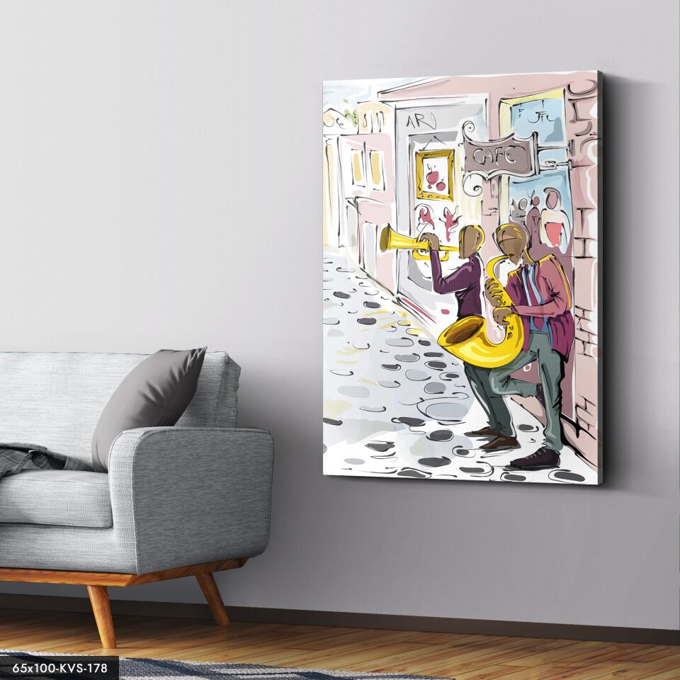 Sokak Sanatçısı Kanvas - Canvas Tablo