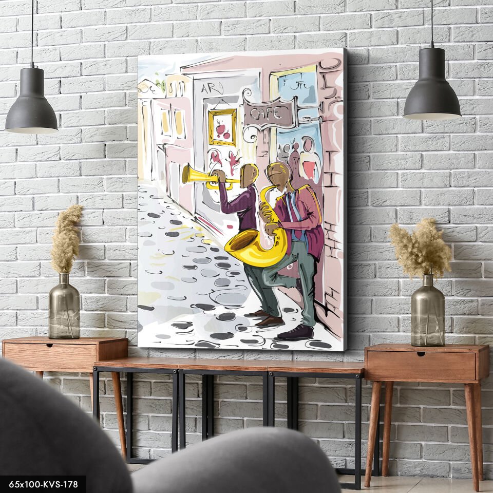 Sokak Sanatçısı Kanvas - Canvas Tablo