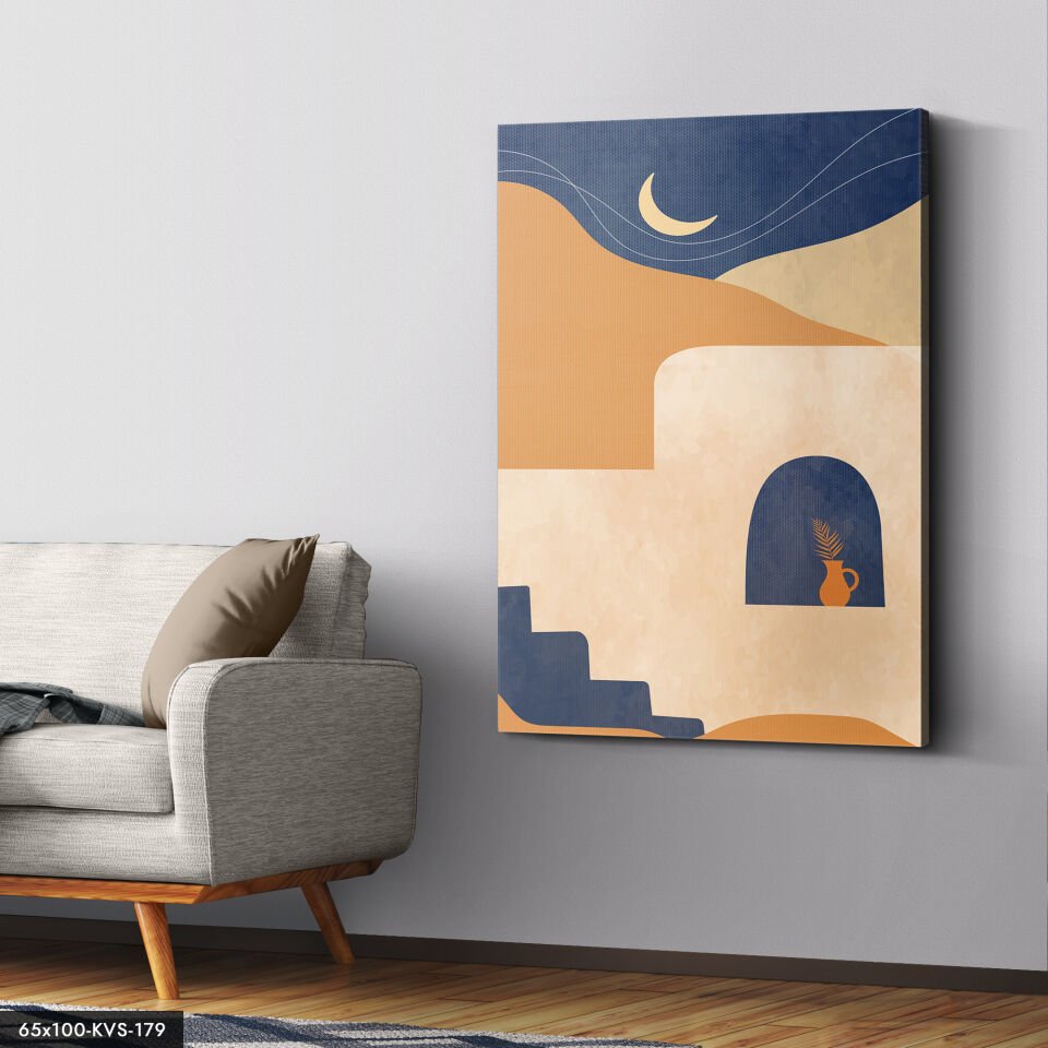 Soyut Sanat Ay Kanvas - Canvas Tablo