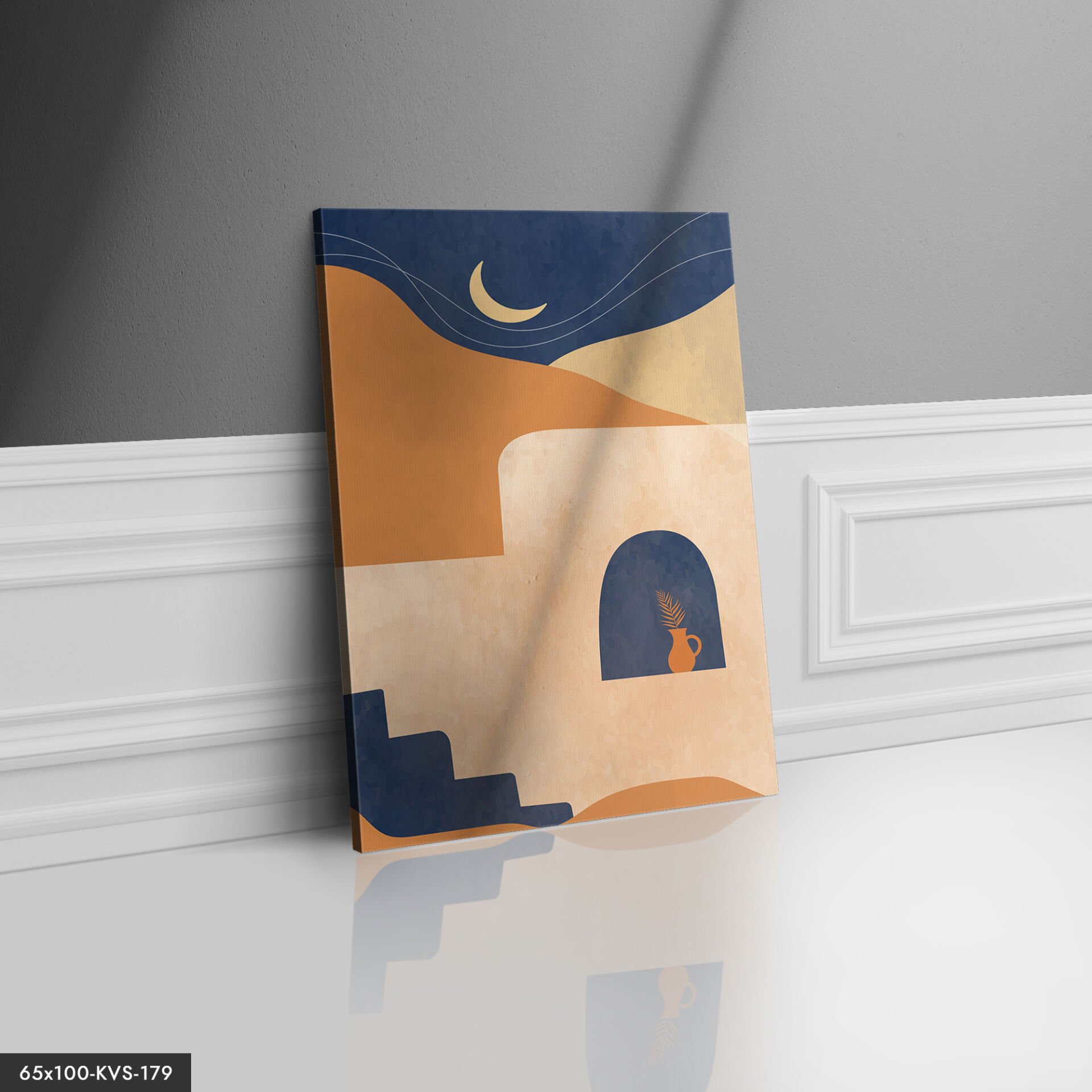 Soyut Sanat Ay Kanvas - Canvas Tablo