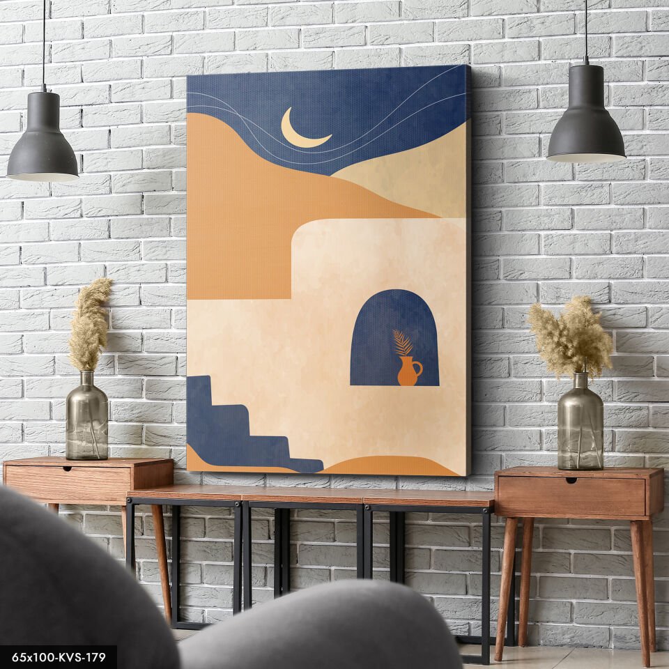 Soyut Sanat Ay Kanvas - Canvas Tablo