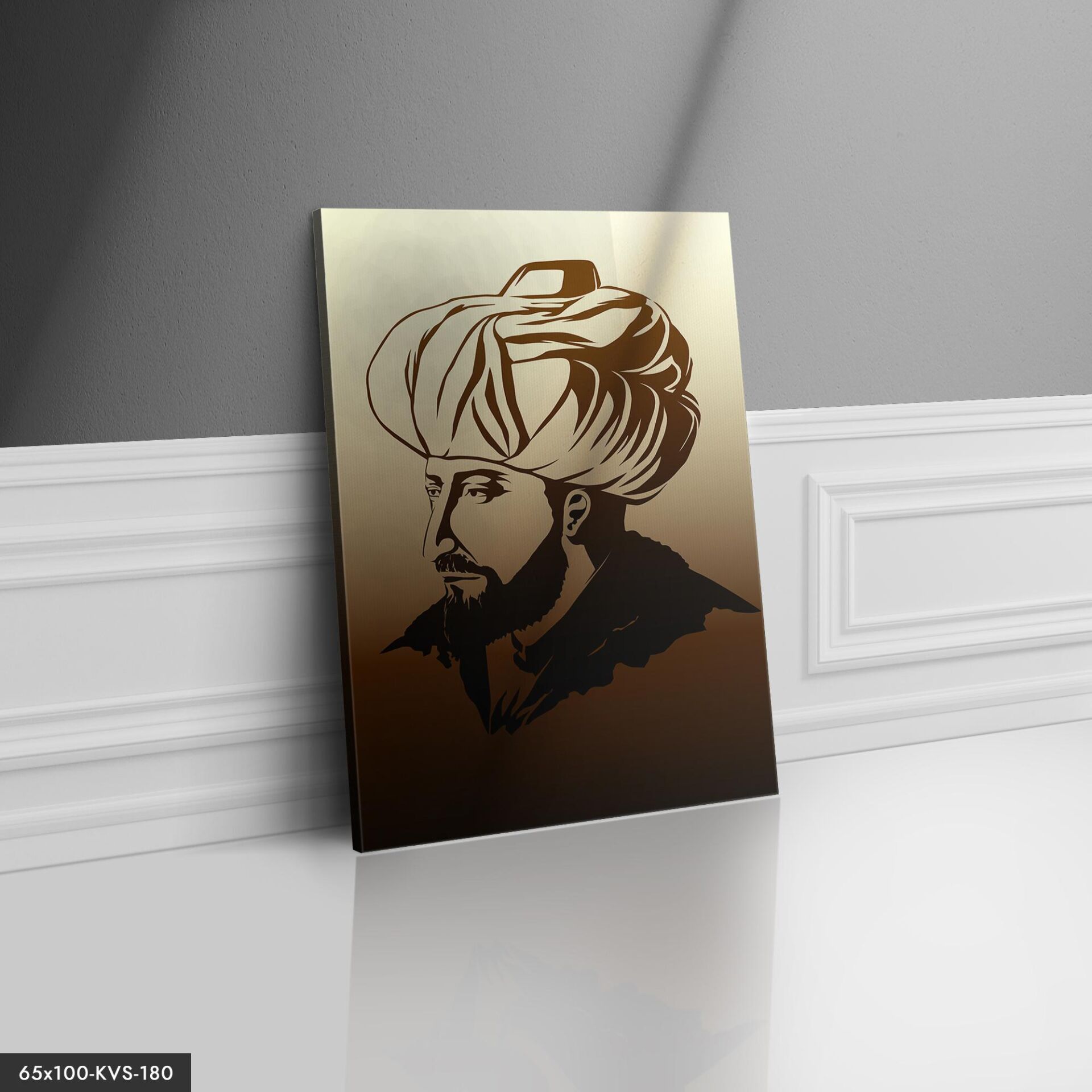 Fatih Sultan Mehmet Kanvas - Canvas Tablo 40 x 30 CM - Çok Renkli