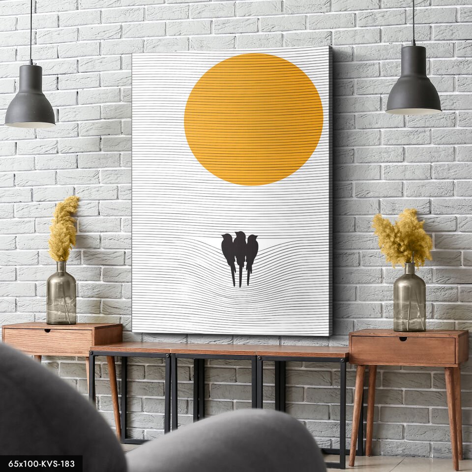 Kuşlar Kanvas - Canvas Tablo 40 x 30 CM - Çok Renkli