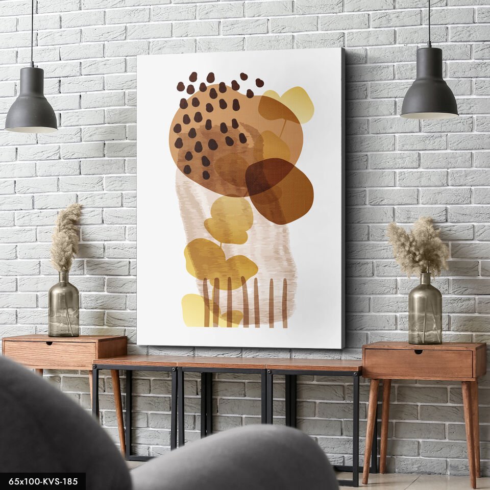 Soyut Sanat Kanvas - Canvas Tablo 40 x 30 CM - Çok Renkli