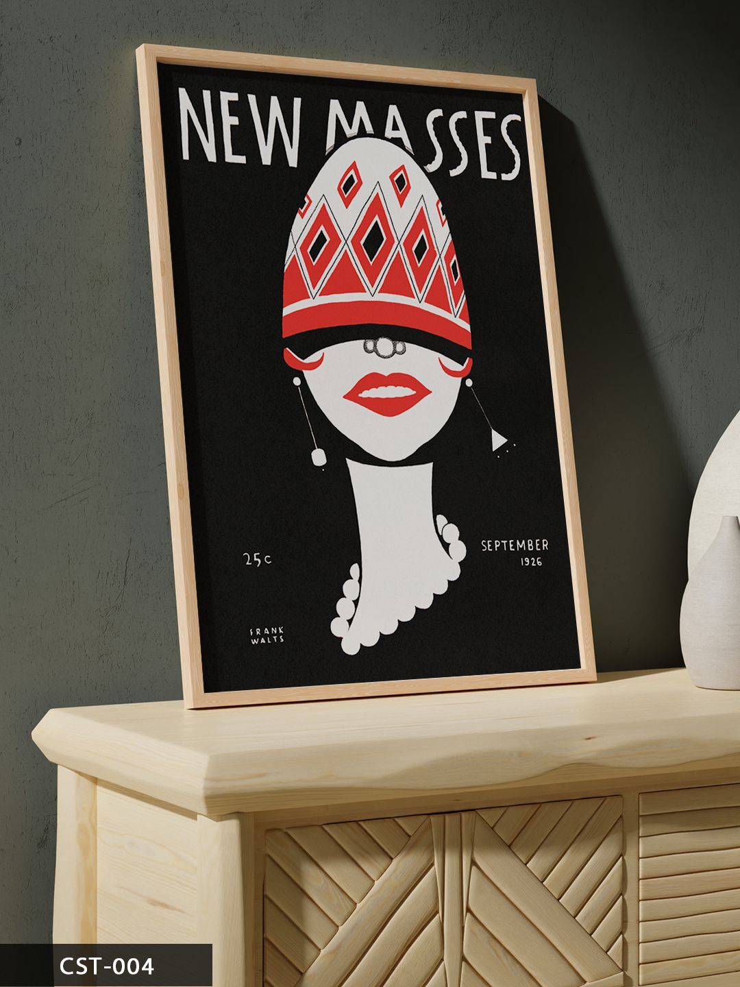 New Masses Tek Parça Ahşap Çerçeveli Tablo Naturel - 20 x 30 CM