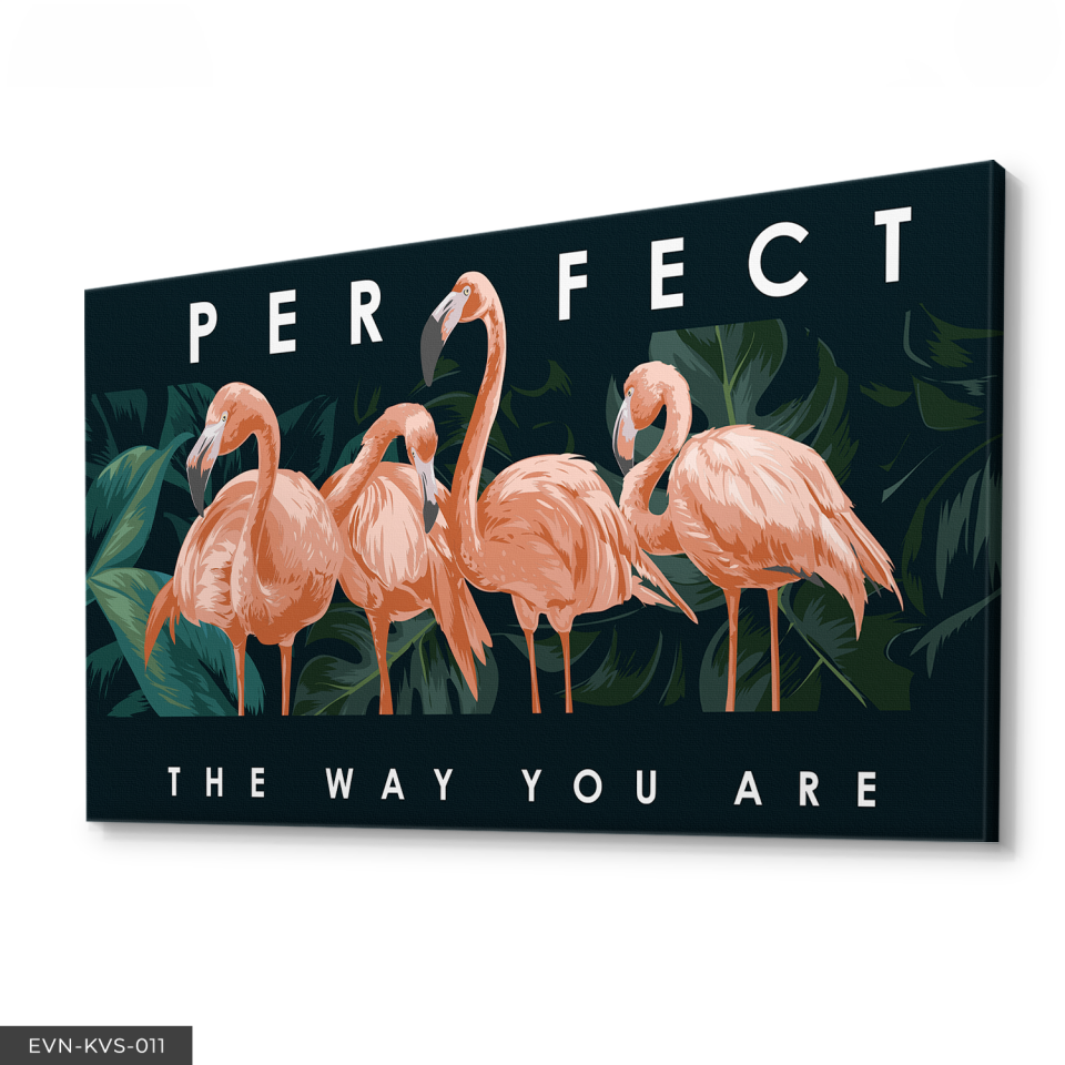 Flamingolar Tek Parça Kanvas Canvas Tablo Tablo