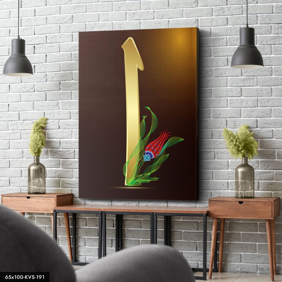 Elif Harfi Kanvas - Canvas Tablo