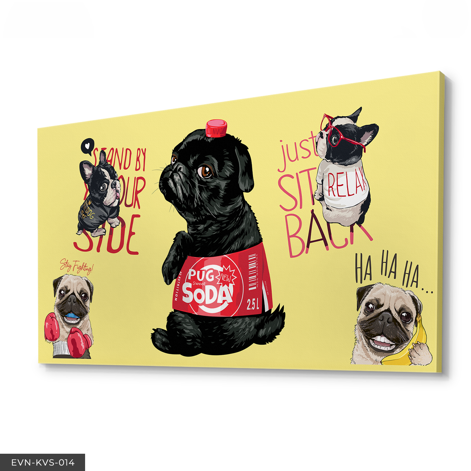 Sevimli Köpekler Tek Parça Kanvas Canvas Tablo Tablo