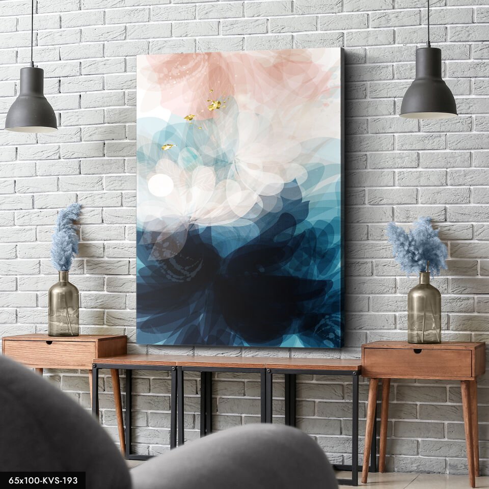 Soyut Tasarım Kanvas - Canvas Tablo 40 x 30 CM - Çok Renkli