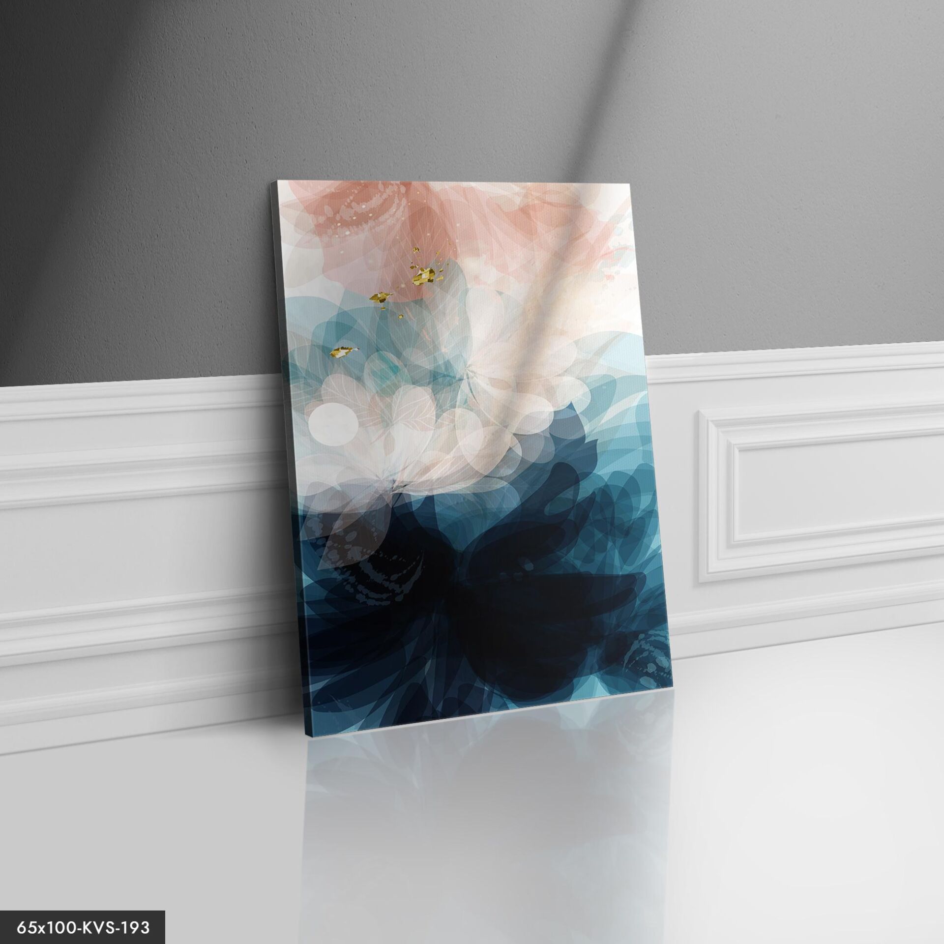 Soyut Tasarım Kanvas - Canvas Tablo 40 x 30 CM - Çok Renkli