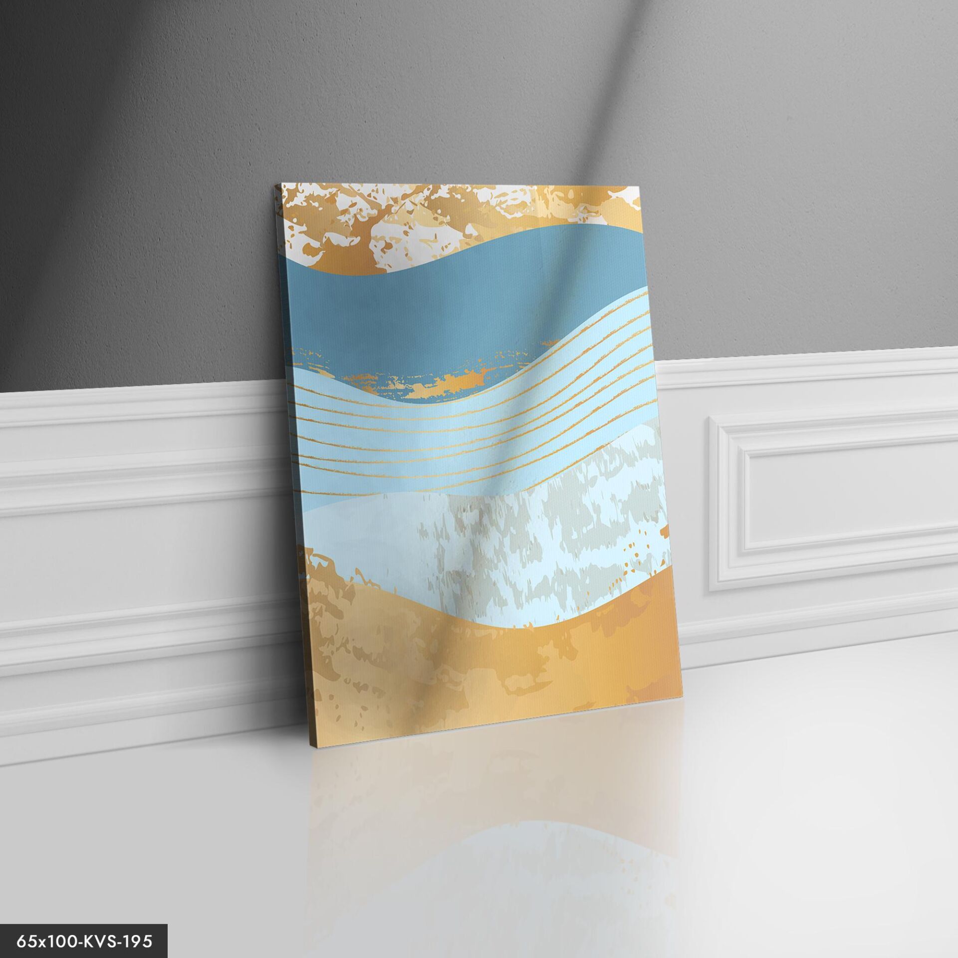 Sanatsal Çizgiler Kanvas - Canvas Tablo 40 x 30 CM - Çok Renkli