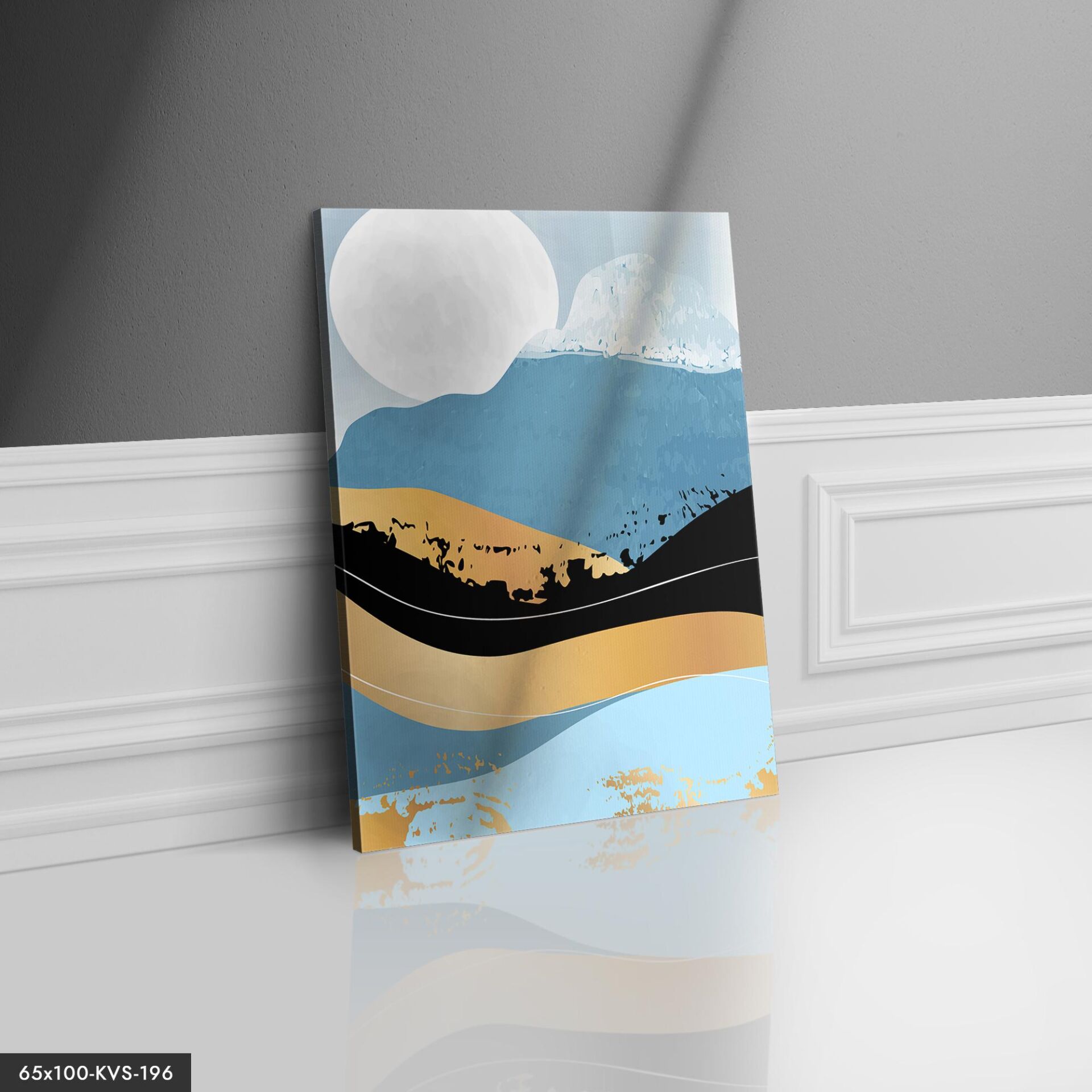 Soyut Sanat Kanvas - Canvas Tablo 40 x 30 CM - Çok Renkli