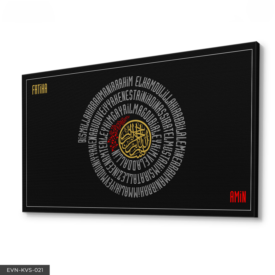 Fatiha Dualı Tek Parça Kanvas Canvas Tablo Tablo