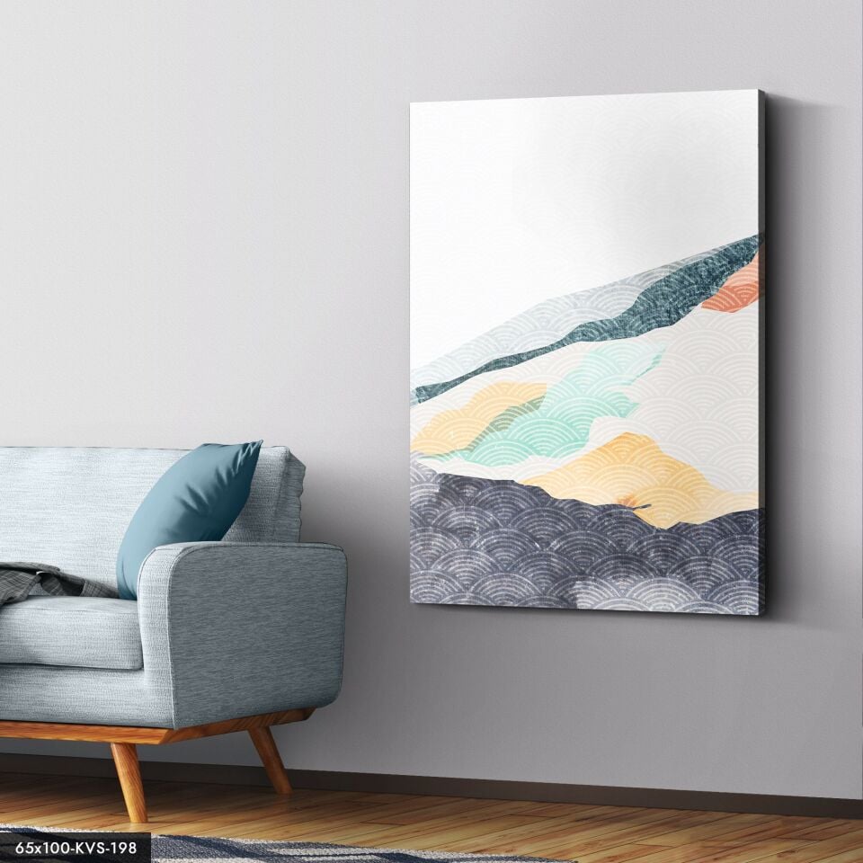 Soyut Sanat Kanvas - Canvas Tablo 40 x 30 CM - Çok Renkli