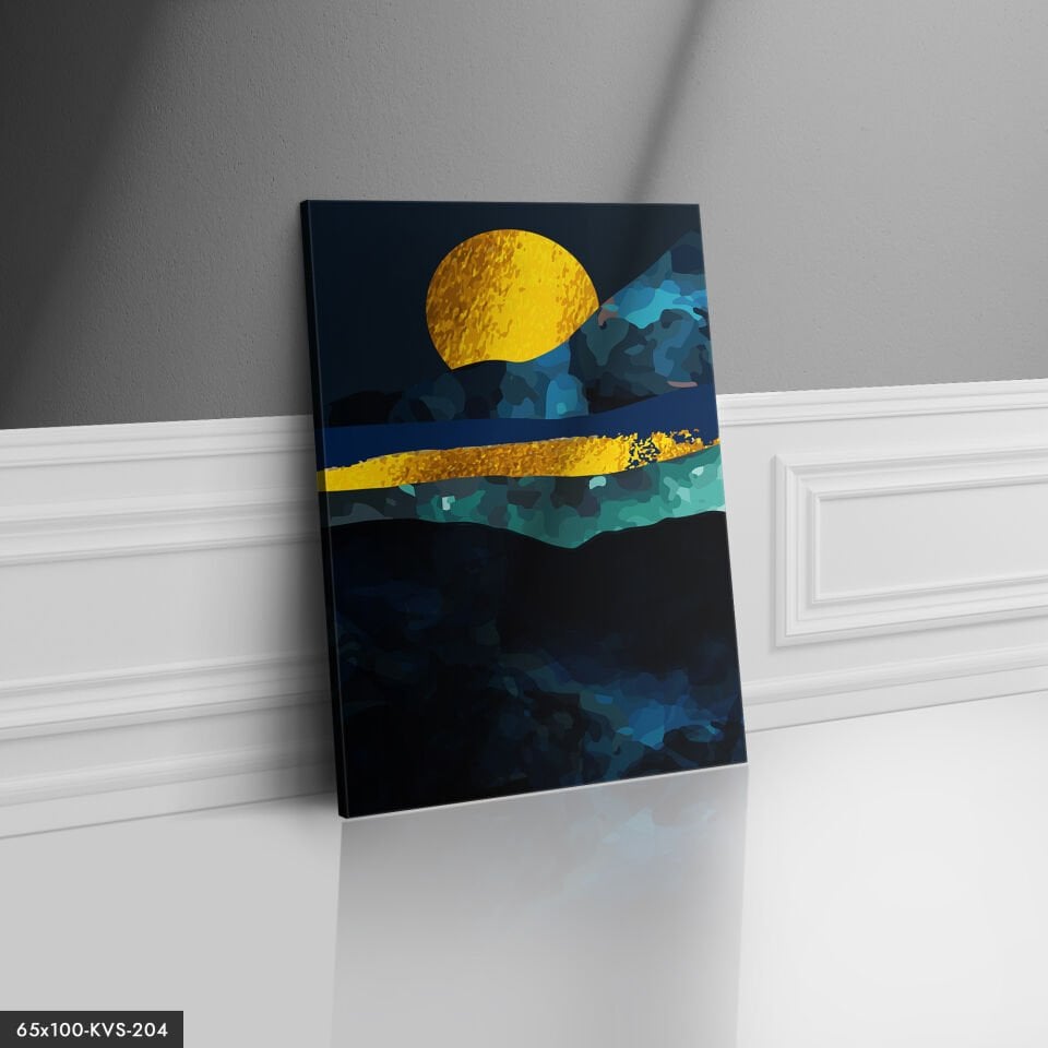 Gold Dağlar Kanvas - Canvas Tablo