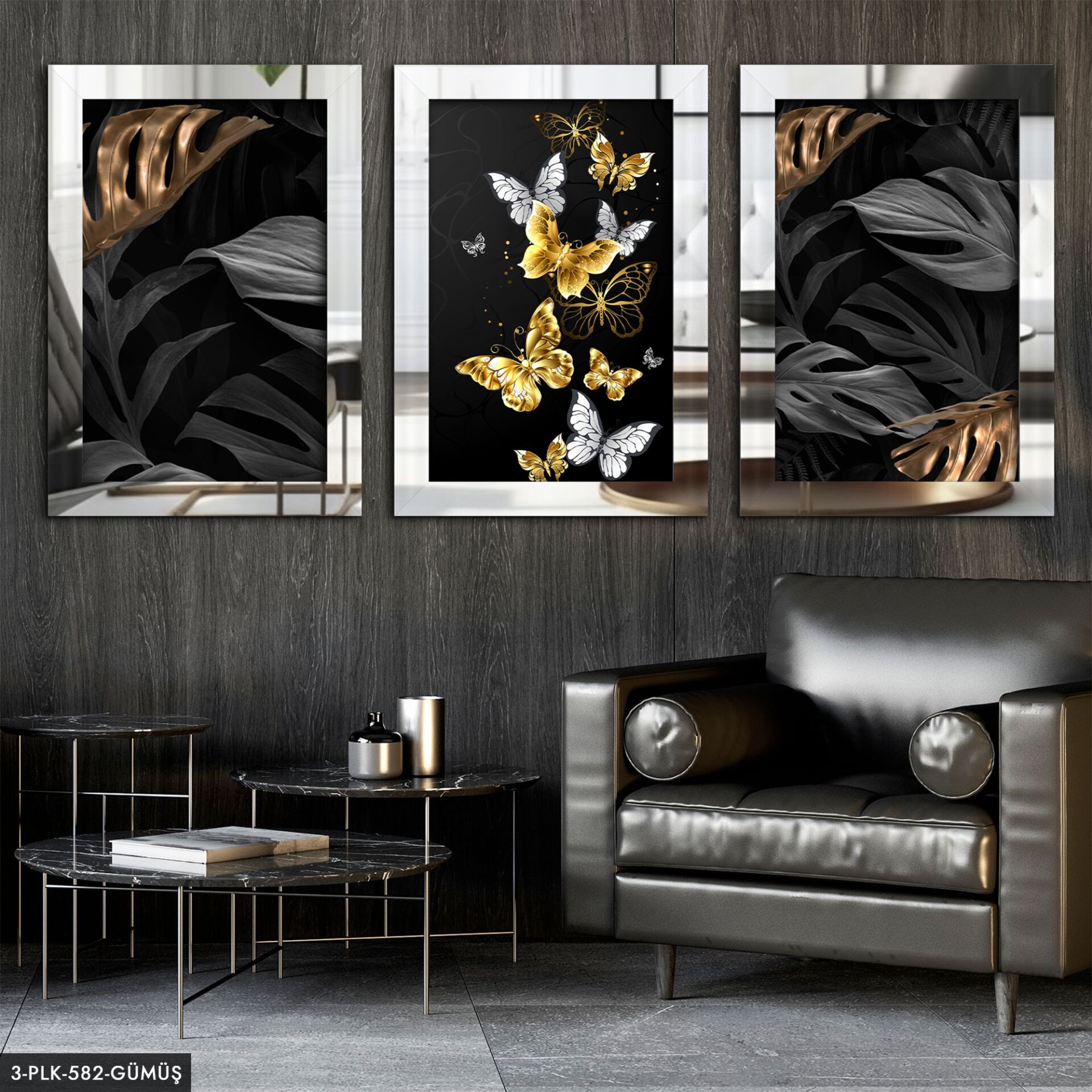 Pleksi Aynalı Tablo 40 x 60 CM - Gümüş