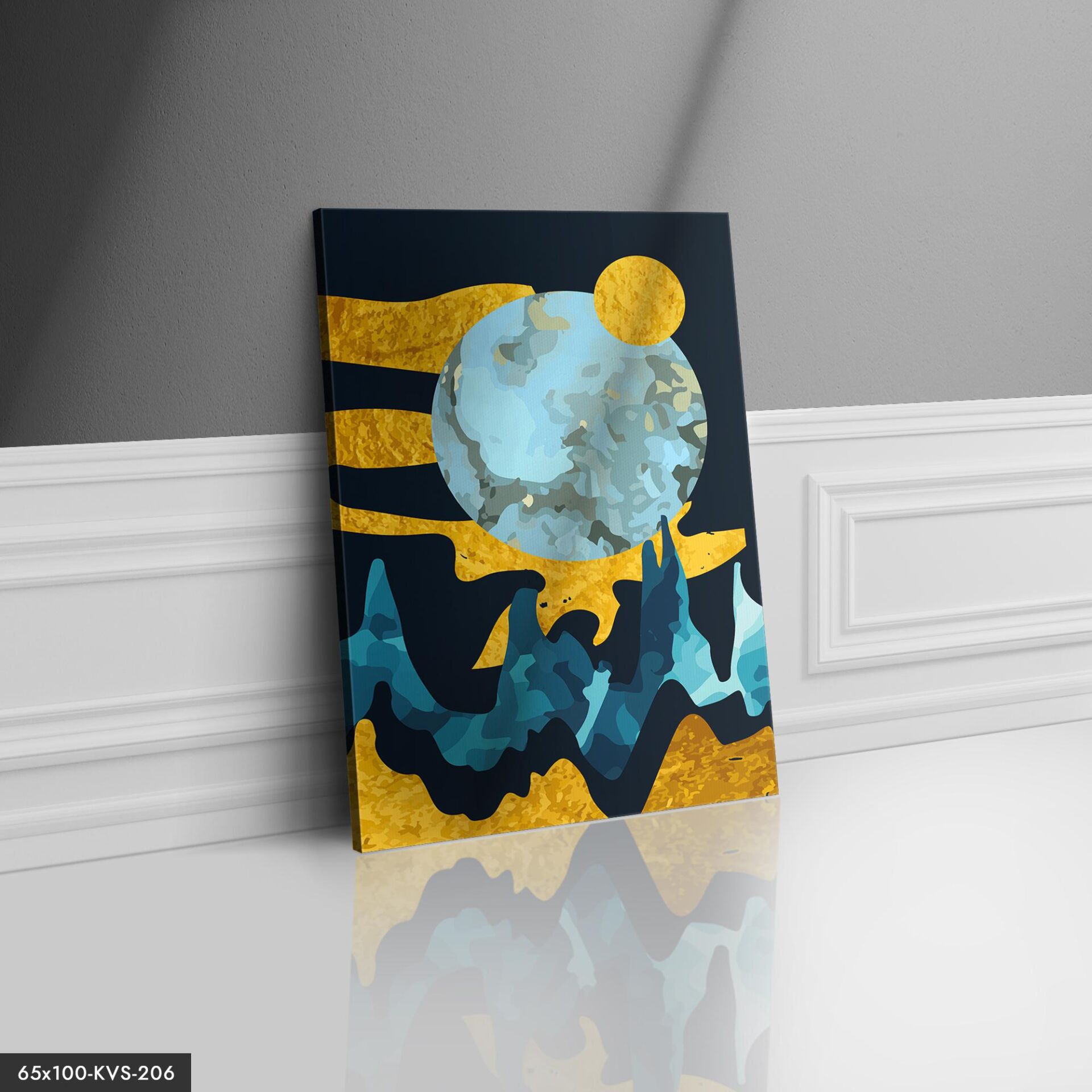 Soyut Sanat Kanvas - Canvas Tablo 40 x 30 CM - Çok Renkli