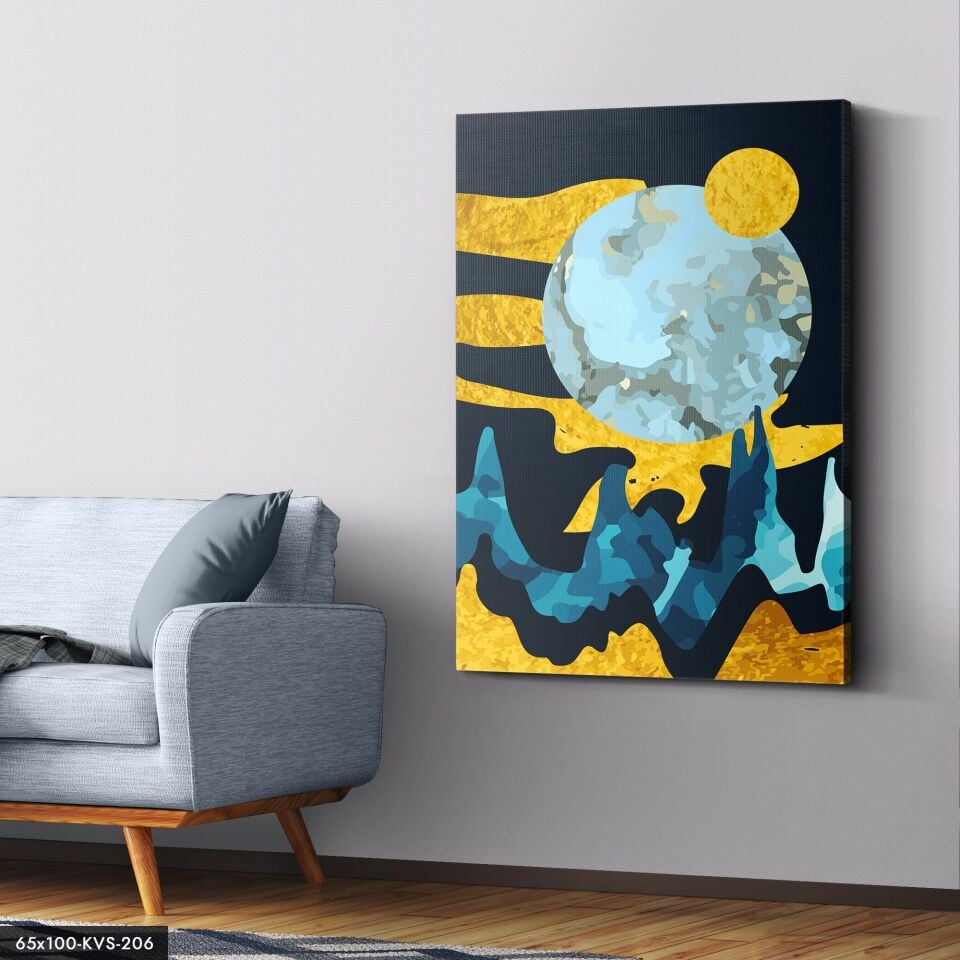 Soyut Sanat Kanvas - Canvas Tablo 40 x 30 CM - Çok Renkli