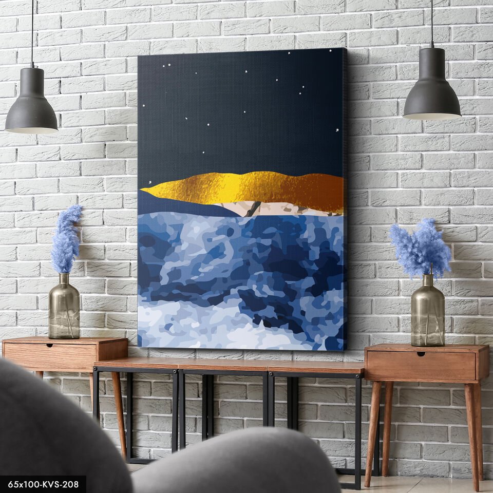 Soyut Sanat Kanvas - Canvas Tablo 40 x 30 CM - Çok Renkli